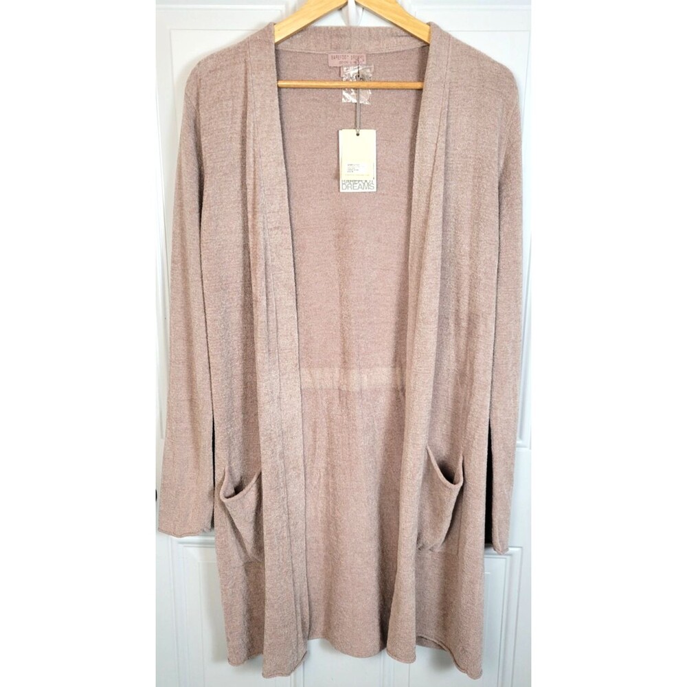 NWT Barefoot Dreams Cozychic Ultra Lite Long Cardigan Sweater Size M Faded Rose
